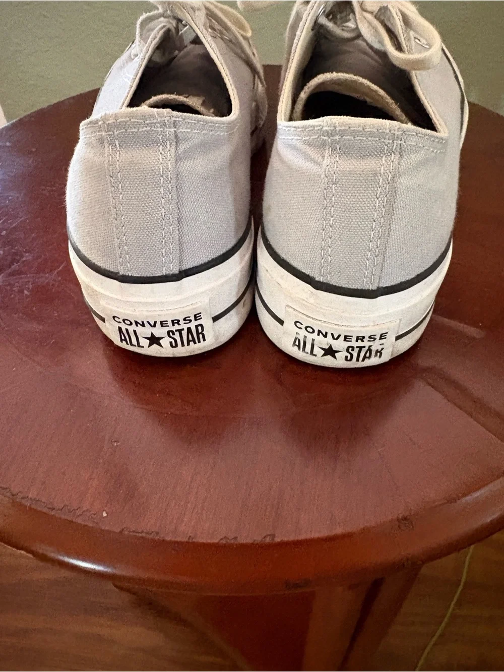Converse Low Top Sneakers in Light Gray and White - Picture 2 of 5